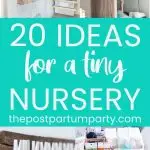 tiny nursery ideas pin image