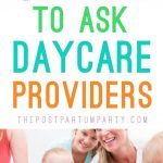 questions to ask daycare providers