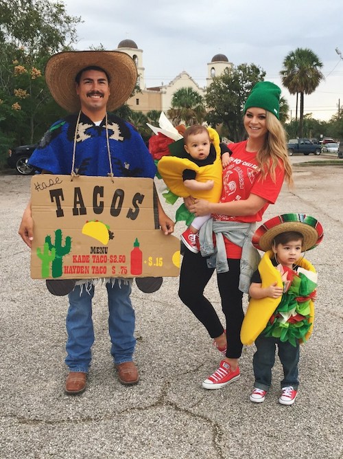 Taco halloween costume for family