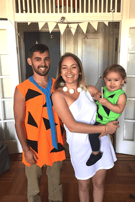 Flintstone family Halloween costume