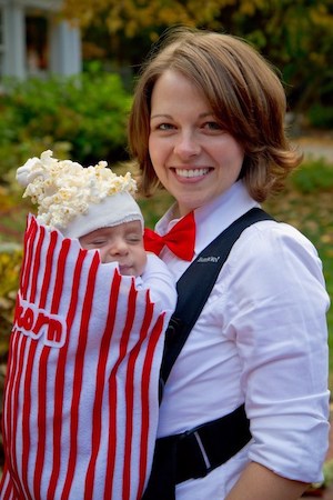 halloween costume of movie and popcorn