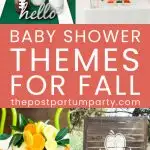 Fall baby shower themes pin image