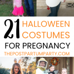 maternity halloween costumes pin image