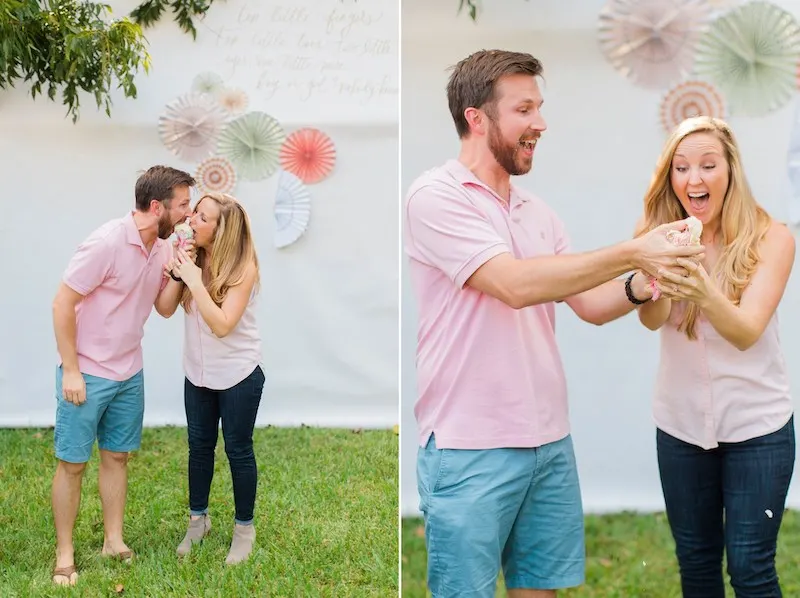 using ice cream as a gender reveal food idea