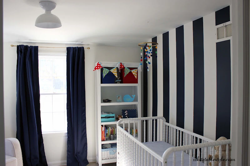 painted wall for small nursery idea