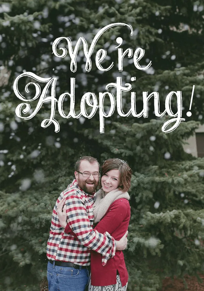 Christmas adoption announcement