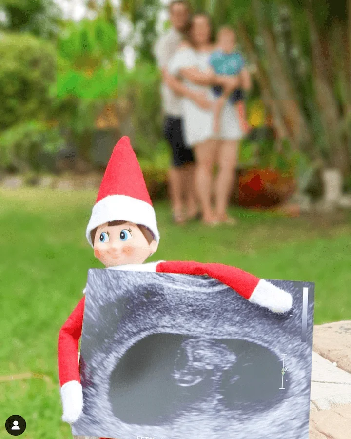 Christmas pregnancy announcement  elf
