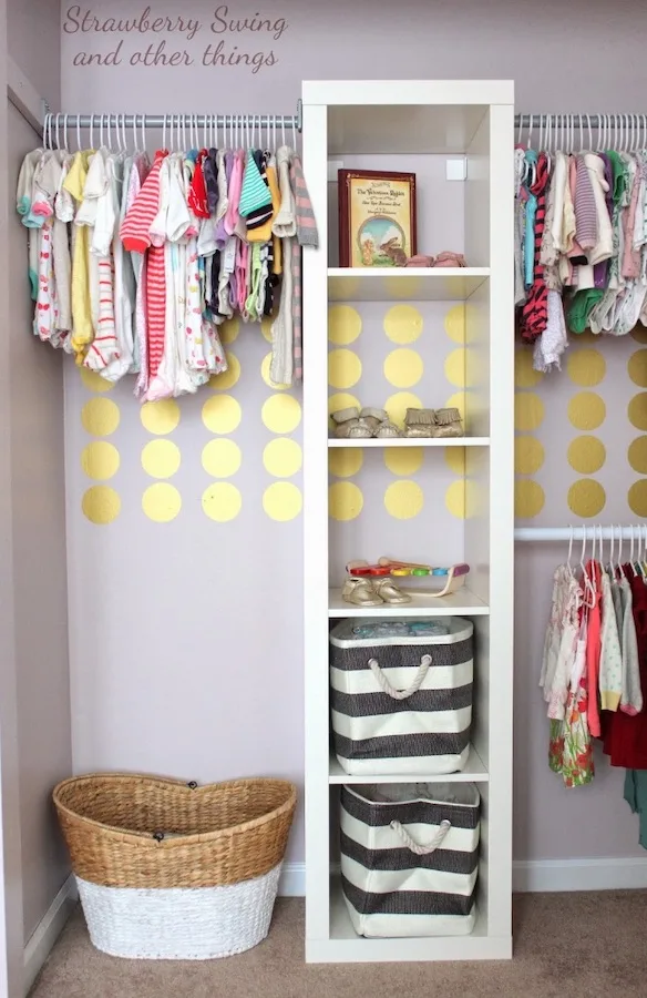 ikea nursery hack to create storage closet