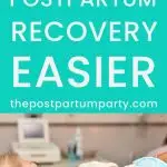 postpartum essentials pin image