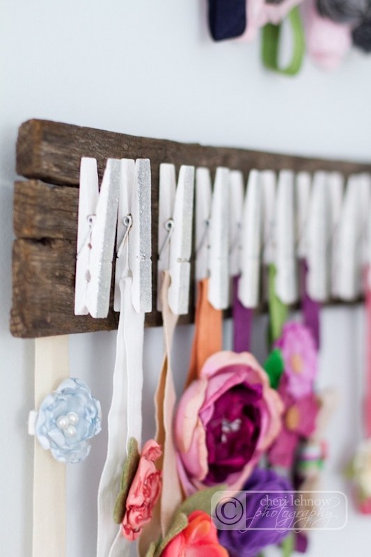 small nursery ideas - headband holder for baby girl headbands