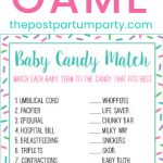 candy match baby shower game