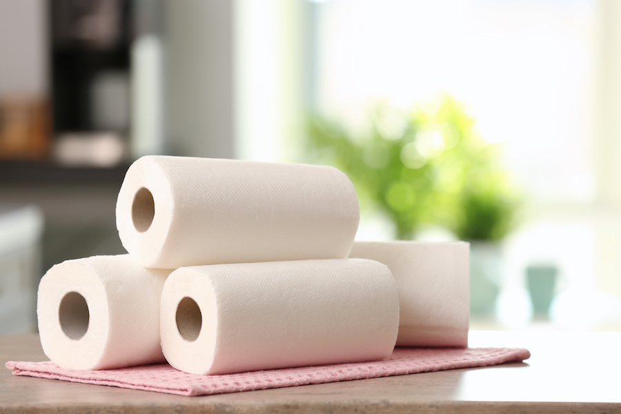 rolls of paper towels - What to stock up on before baby