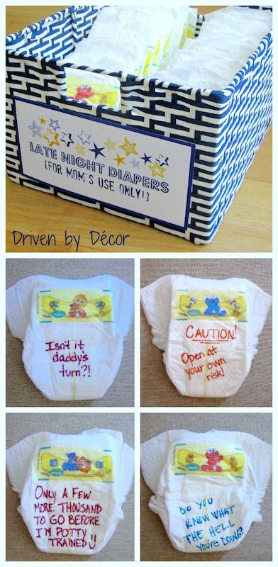 late night diaper changes baby shower game