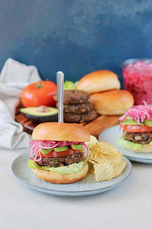 vegetarian burgers - freezer meals before baby