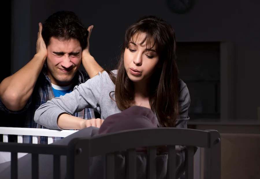 new parents trying to soothe bbay through sleep regression