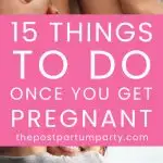 things to do when you find out you're pregnant pin image