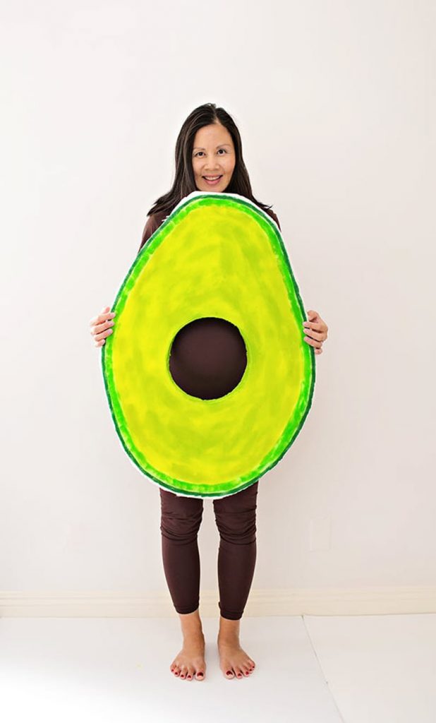 DIY avocado maternity Halloween costume