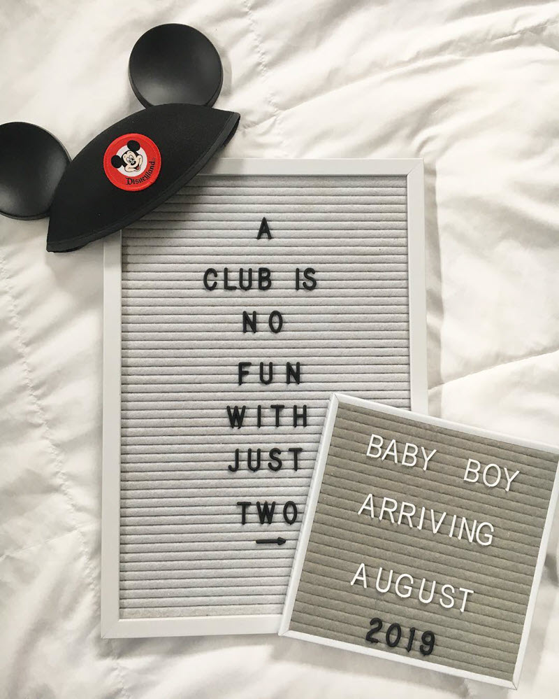 Mickey mouse birth store announcement