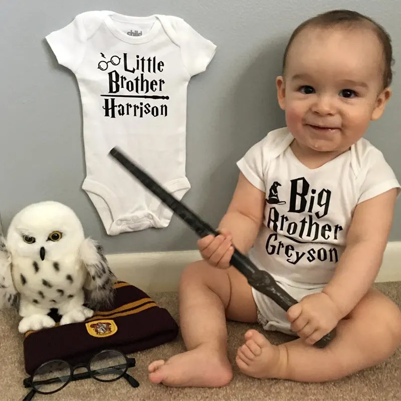 Baby boy in Big Brother onesie to announce new little brother on the way