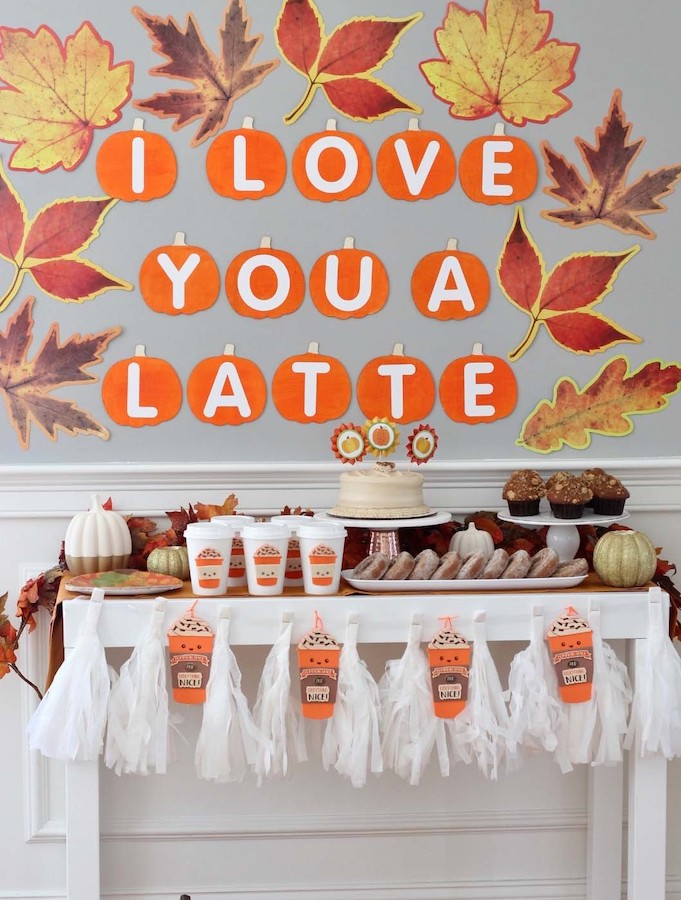 I love you a Latte fall baby shower theme and decor