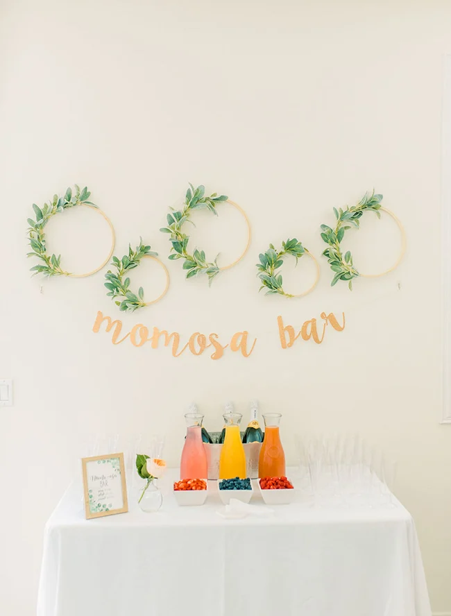 Momosa bar for baby shower