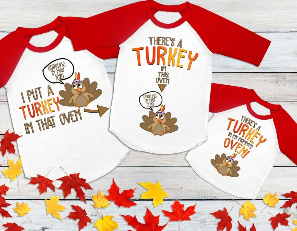 Turkey pregnancy announcement t-shirts
