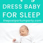 how to dress baby for sleep pin image