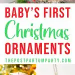 Baby's First Christmas Ornaments Pin