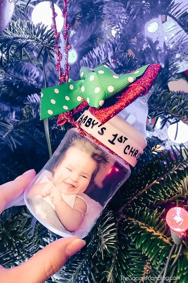 baby bottle DIY Christmas ornament