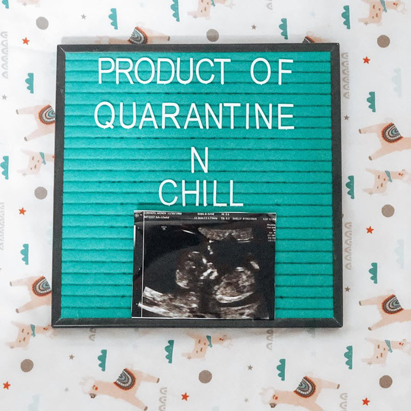 funny letter board pregnancy announcement