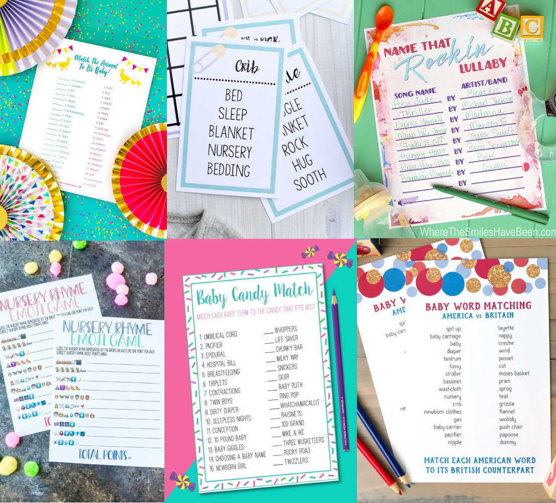 25 Hilarious Printable Baby Shower Games