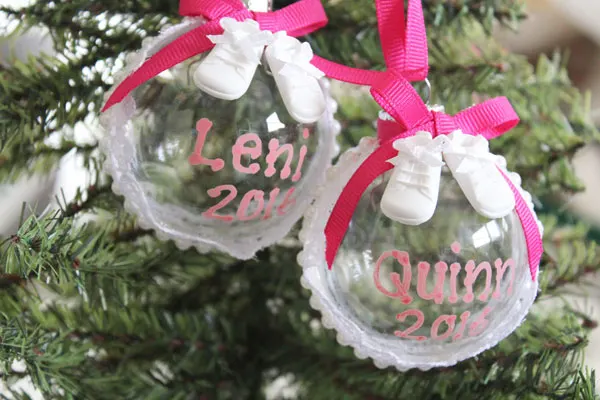 baby shoes Christmas ornament