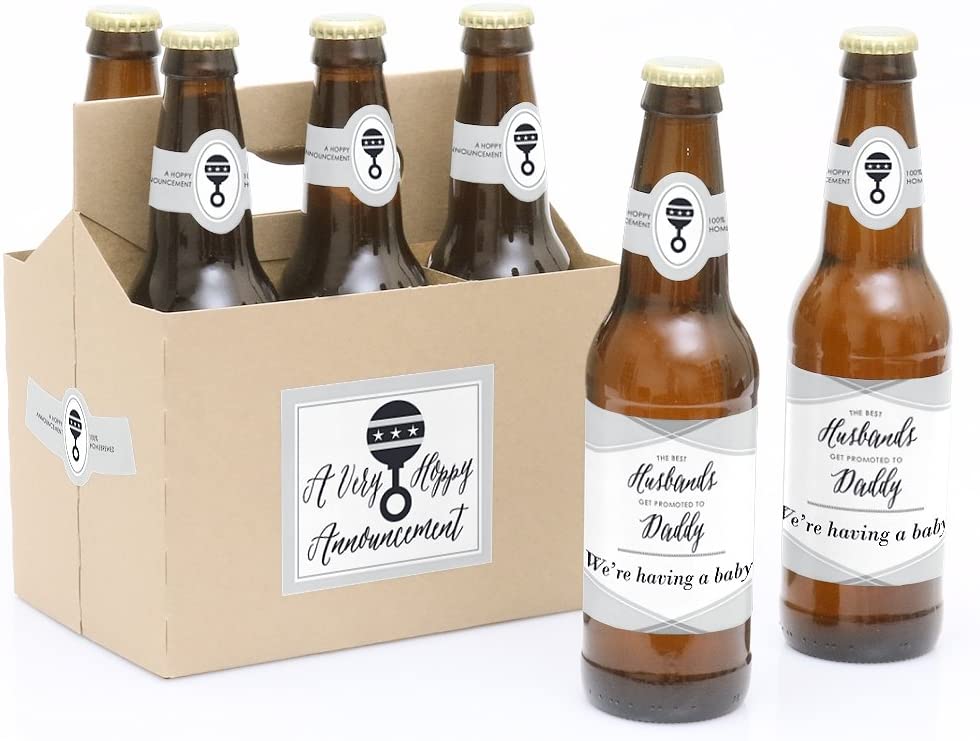 custom beer labels to announce pregnancy to husband