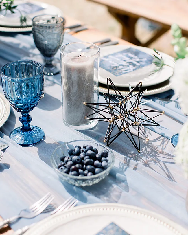 winter baby shower tablescape