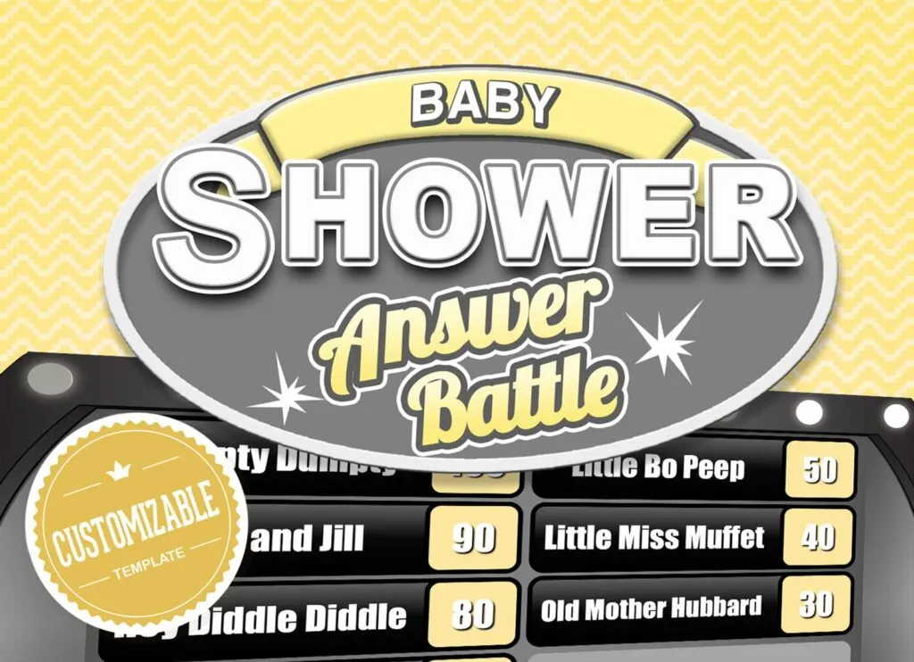 baby shower game - family feud