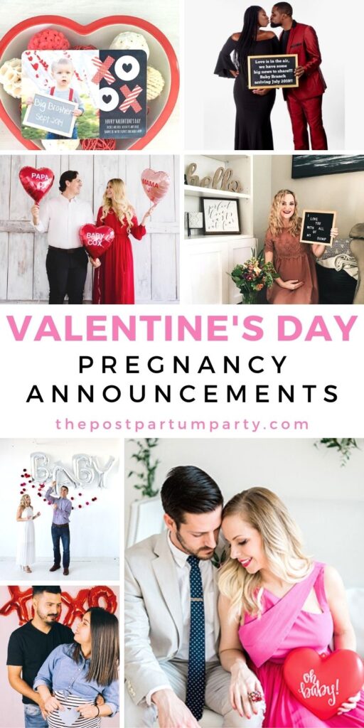 Valentine's Day pregnancy announcement pin image