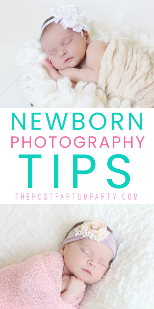 newborn photos pin image
