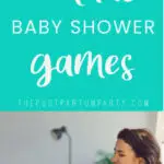 virtual baby shower games pin image