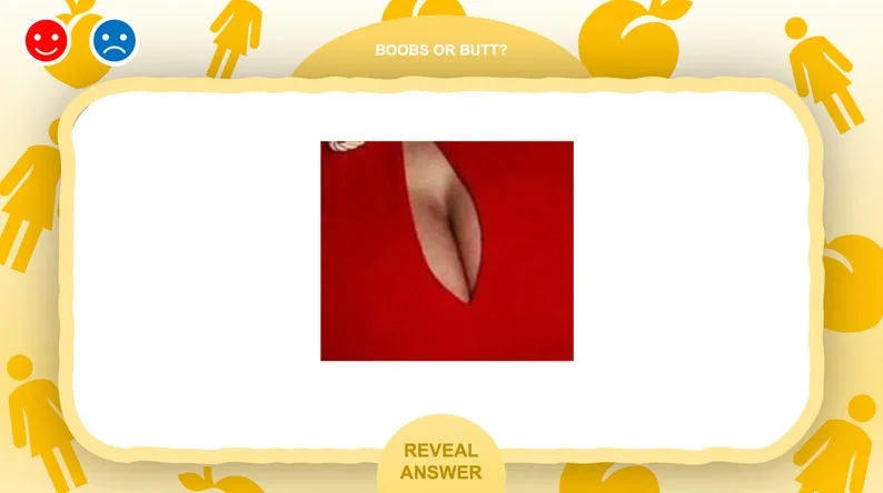 virtual baby shower game - Boobs or Butt