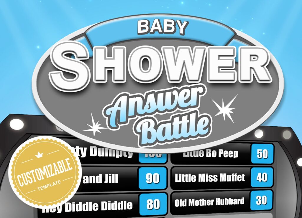 virtual baby shower game - Answer battle