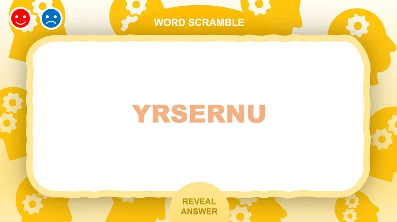 virtual baby shower game - word scramble