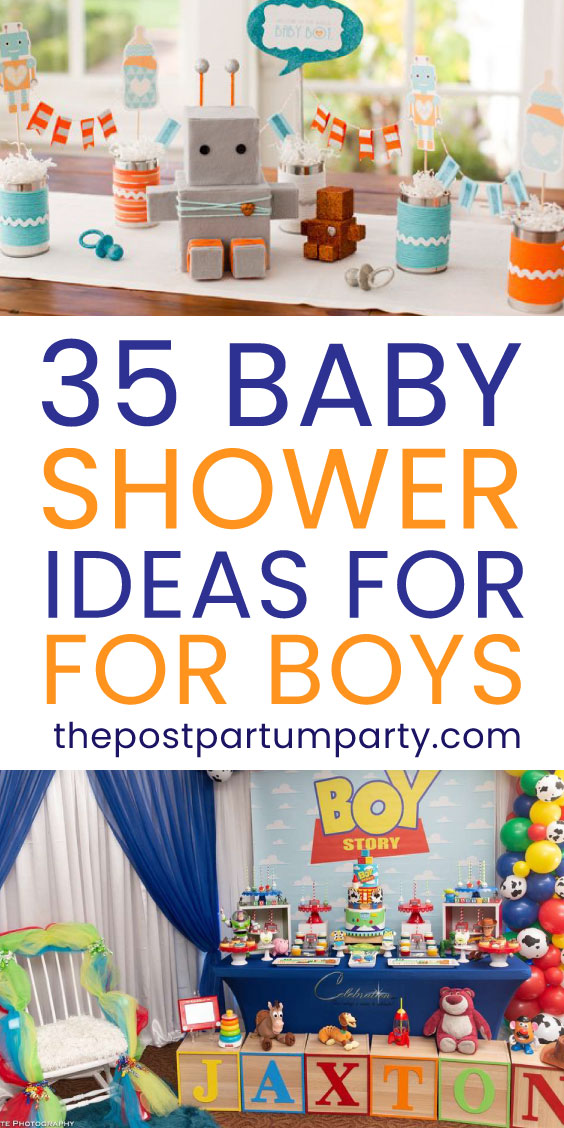 baby shower themes for boys pin image