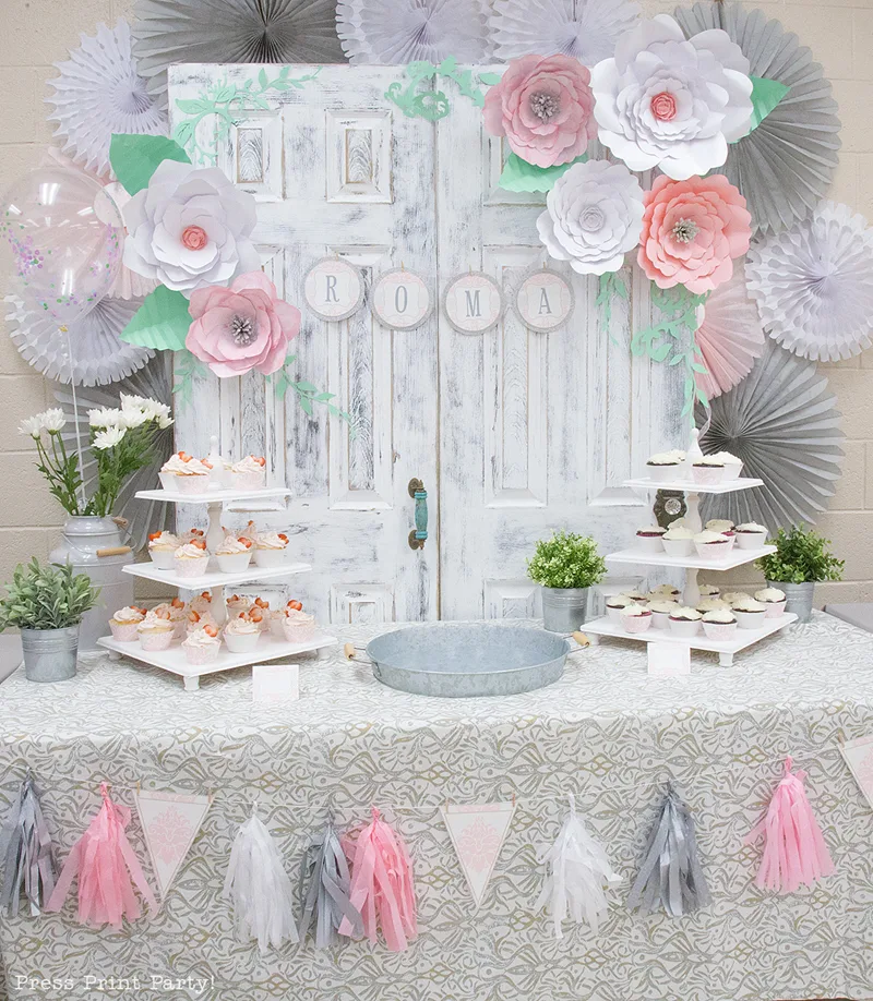 vintage baby shower theme for baby girl