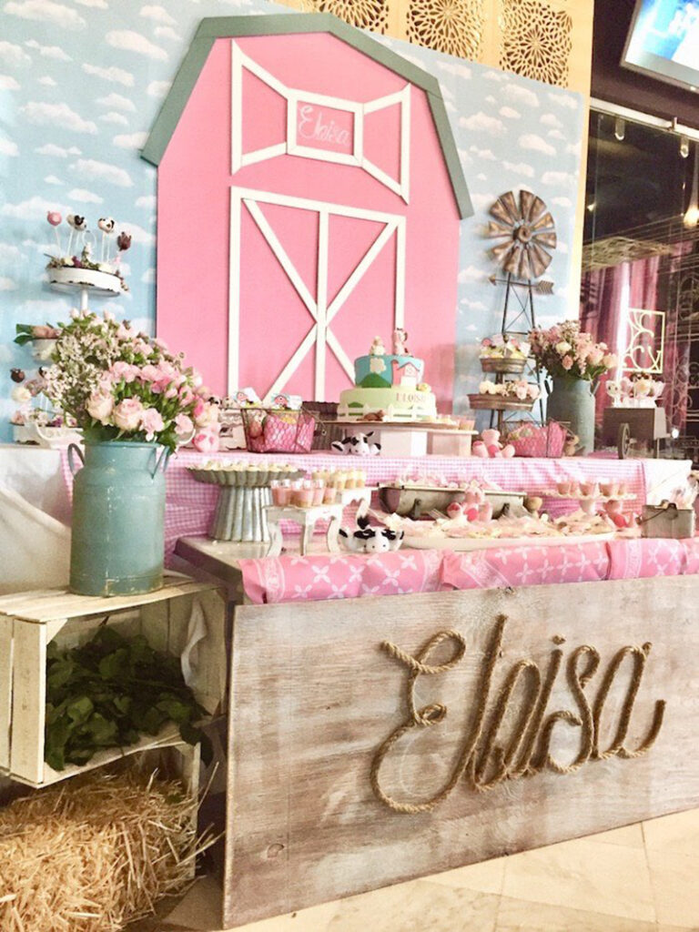 farm girl baby shower theme