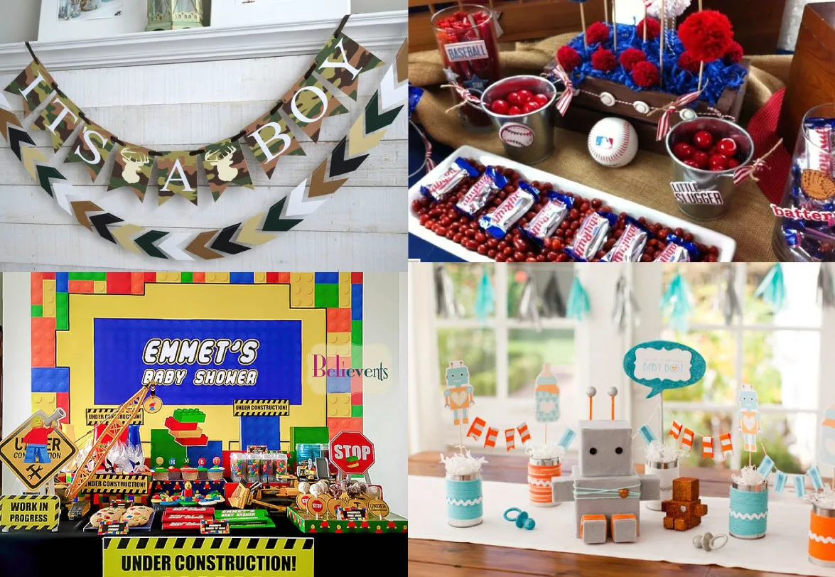baby shower themes for boys collage