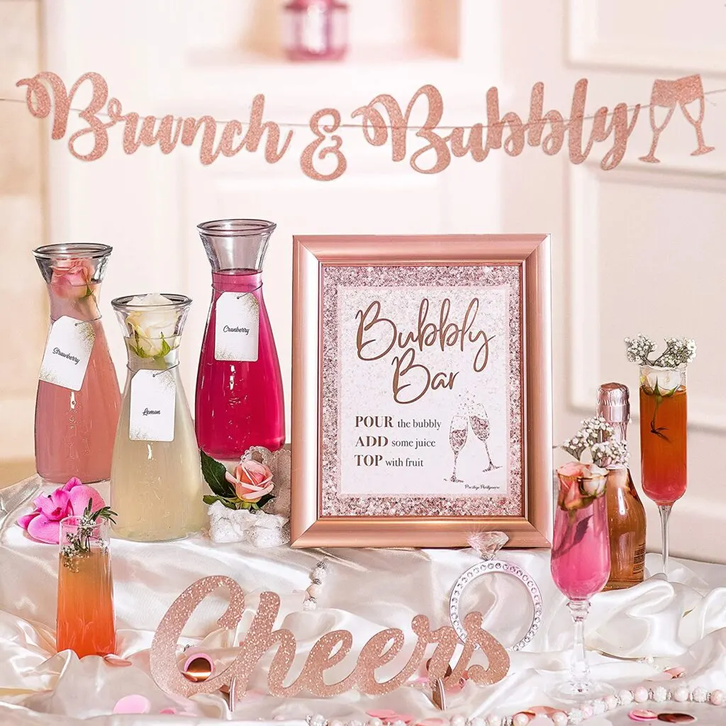 mimosa bar for baby shower