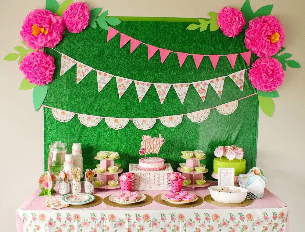 floral summer baby shower theme