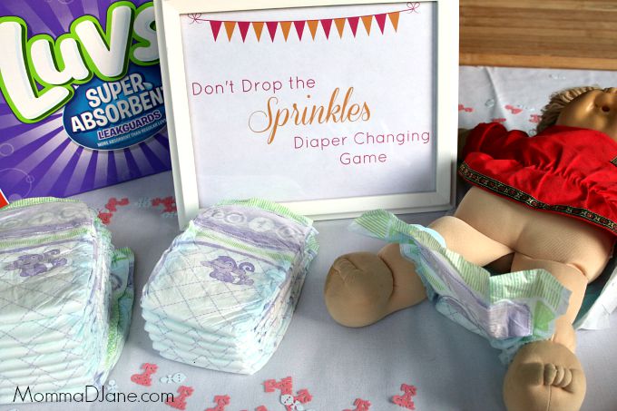 diaper changing game for baby shower