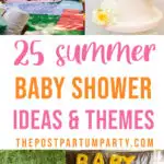 summer baby shower ideas pin image