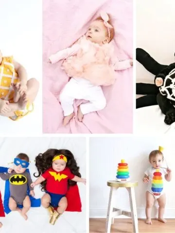 DIY Baby Halloween costumes collage